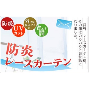防炎ミラーレース 幅150cm×丈198cm 2枚組