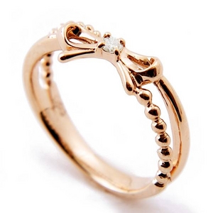 Beji(ベジ) 〜elegant style series〜 ribbon/リング 13号 tj200909005be K10 ピンクゴールド