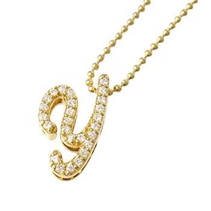 me. 【95-0305】イニシャルネックレス‘Y'（YellowGoldコーティング） TJ201002088ME