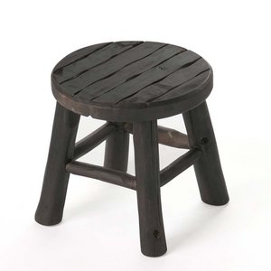 エスニックスツール/ローチェア S(ショート)サイズ 高さ25.5cm 木製(アカシア/オイル塗装) アジアンテイスト