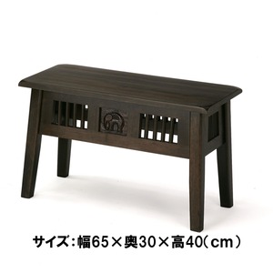 アジアンベンチ 木製 アジアンテイスト ［ベンチ/踏み台/飾り棚］ bs-7902