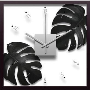 iX s[tpltF-style Clock Monstera deliciosa/Sumi(XeEfVIT)摜1