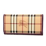 BURBERRY（バーバリー） ヘイマーケットチェック 3910028 長財布 ブライトヴィオラ ベージュ/パープル