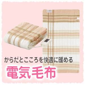 ナカギシ 電気毛布 【敷き毛布】 【暖房・季節家電】 冷えやすい足元はしっかり、胸元はソフトに からだと こころを快適に暖める 頭寒足熱を基本とした配線設計で心地良い眠り NA-021S ベージュ  【2枚セット販売】