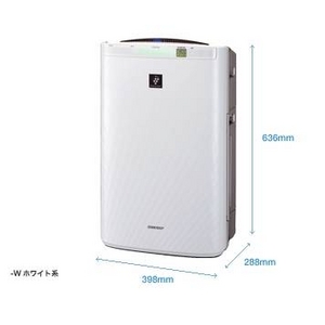 シャープ 加湿空気清浄機(空清36畳まで/加湿21畳まで ホワイト系) KC-Y80-W