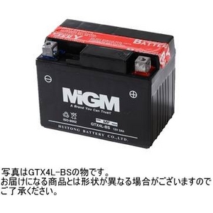 バイク用バッテリー MGM YTX4L-BS【YT4L-BS/DT4L-BS/FTH4L-BS互換】新品保証 激安 二輪車用バッテリー