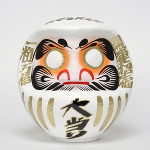 貯金箱だるま 4号 白
