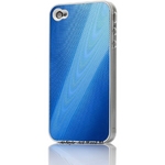 Ai-Style Series iPhone4 ハードケース 【Ai4-Wood-BL】 Type Wood BL(ブルー）