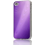 Ai-Style Series iPhone4 ハードケース 【Ai4-Wood-PL】 Type Wood PL(パープル）