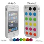 Ai-Style Series iPhone4 シリコンケース Type Swap【Ai4-Swap-White】ホワイト