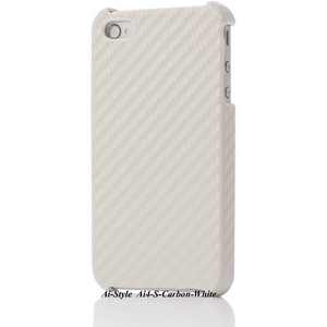 Ai-Style iPhone4 Carbon Look（ハードケース カーボンルック） 【Ai4-Carbon-White】（ホワイト）