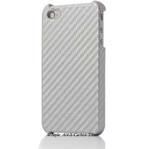 Ai-Style iPhone4 Carbon Look（ハードケース カーボンルック） 【Ai4-Carbon-Silver】（シルバー）
