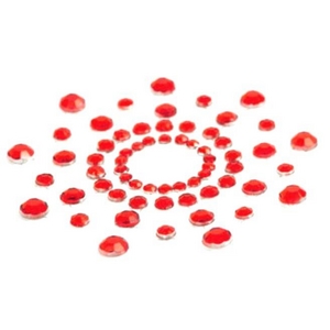 MiMi ラインストーンニップルカバー RED