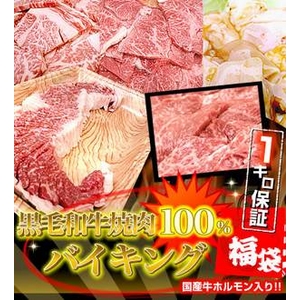 【お歳暮用 のし付き(名入れ不可)】A4・A5等級のみ 黒毛和牛1kg保証焼肉福袋