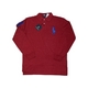 POLO Ralph Lauren(ポロ ラルフローレン) ビッグポニーポロシャツ(長袖) カスタムフィット レッド×ブルー Mサイズ
