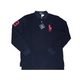 POLO Ralph Lauren(ポロ ラルフローレン) ビッグポニーポロシャツ(長袖) カスタムフィット ネイビー×レッド Sサイズ