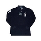 POLO Ralph Lauren(ポロ ラルフローレン) ビッグポニーポロシャツ(長袖) クラシックフィット ネイビー×ホワイト Sサイズ