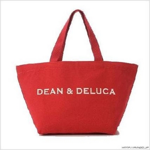 DEAN&DELUCA(ディーン&デルーカ) トートバッグ 限定レッド (サイズ:S・Lセット)