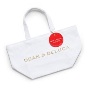 DEAN&DELUCA(ディーン&デルーカ) トートバッグ 限定ホワイト (サイズ:S・Lセット)