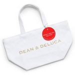 DEAN&DELUCA（ディーン&デルーカ） トートバッグ 限定ホワイト （サイズ:S・Lセット）