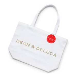 DEAN&DELUCA（ディーン&デルーカ） トートバッグ 限定ホワイト （サイズ:S・Lセット）