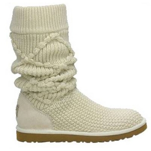 【UGG(アグ) AUSTRARIA】 ニットブーツ Classic Argyl Knit Boots/CREAM★US7