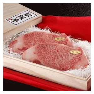 桐箱入りの松阪牛サーロインステーキ