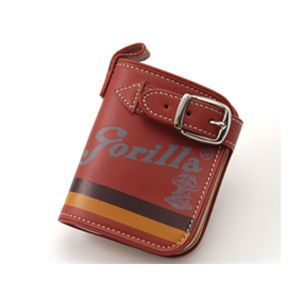 gorilla(ゴリラ)2つ折りレザーウォレット(財布)エンジニアブーツデザイン レッドブラウン