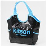 kitson(キットソン) スパンコール ネオンカラーバッグ NEON SEQUIN TOTE BAG /Blue