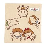 パンプキンヴィレッジ「ファミリー」ウォッシュタオル ベージュ 【10枚セット】