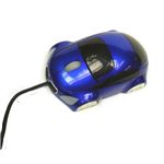 日本オムニグロー 有線光学マウス　車　ブルー （マウス）