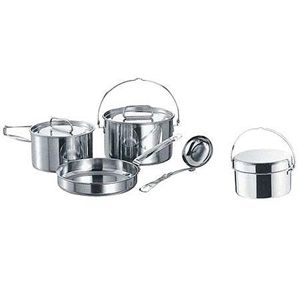 CAPTAIN STAG（キャプテンスタッグ） ステレンスキャンピングクッカーエルバセット（LL） M-8612 （キャンプ用食器・調理器具）