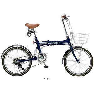ARUN 折り畳み自転車 MSB-206AS ネイビー