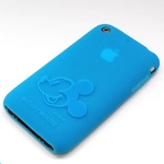 Rix（リックス） iPhone3GS/3G用ディズニーミッキーマウス シリコンケース （シアン） RX-IJK350CY 【2個セット】