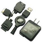 Rix（リックス） 家庭コンセント （AC） +USB充電器 （巻取り式、最長約72cm） FOMA/SoftBank/AU/DoCoMo mova/SoftBank PDC用 （ブラック） RX-USA503BK 【2個セット】