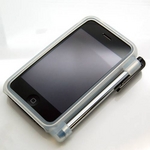 Rix（リックス） iPhone3GS/3G対応 シリコンケースとタッチペンセット 液晶保護フィルム付属 （クリアホワイト） RX-IPSSPH2CL 【2個セット】
