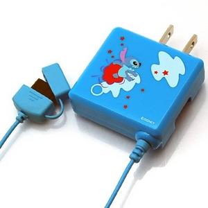 Rix（リックス） ディズニー （Disney） 家庭コンセント （AC） 充電器 FOMA/SoftBank対応 （スティッチ） RX-DNY412STI 【2個セット】