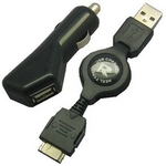 Rix（リックス） 車のシガーソケットとPCのUSBポートから充電できる DC+USB充電器 FOMA、SoftBank用 （ブラック） RX-JUC758F 【3個セット】