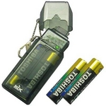 Rix（リックス） アルカリ単3乾電池交換式充電器 キャップ・カラビナ・電池4本付き FOMA・SoftBank用 （ブラック） RX-JUK879F 【3個セット】