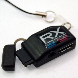Rix（リックス） イヤホン平型端子/3.5φステレオミニジャックをdocomo FOMA外部接続端子に変換アダプタ （ブラック） RX-HEM434FBK 【3個セット】