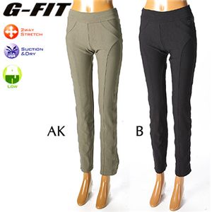 G-FIT(ジーフィット) 美脚美尻脚長 スリムストレートロングパンツ GF-L976S アッシュカーキ M