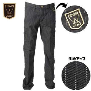 EDWIN GOLF(エドウィン ゴルフ) TC ストライプ ストレッチ シューカットトラウザー KG512-0001 ブラック M