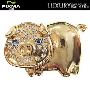 PIXMAGOLF(ピクシマゴルフ) スワロフスキーゴルフマーカー4点セット(Golden Pig)