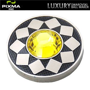 PIXMAGOLF(ピクシマゴルフ) スワロフスキーゴルフマーカー4点セット(Burning Sun Yellow)