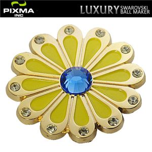PIXMAGOLF(ピクシマゴルフ) スワロフスキーゴルフマーカー4点セット(Flower yellow)
