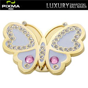 PIXMAGOLF(ピクシマゴルフ) スワロフスキーゴルフマーカー4点セット(Butterfly white)