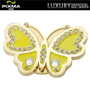 PIXMAGOLF(ピクシマゴルフ) スワロフスキーゴルフマーカー4点セッット(Butterfly yellow)