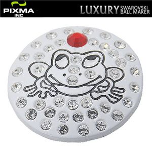 PIXMAGOLF(ピクシマゴルフ) スワロフスキーゴルフマーカー4点セット(Frog white)