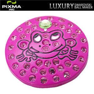 PIXMAGOLF(ピクシマゴルフ) スワロフスキーゴルフマーカー4点セット(Frog pink)