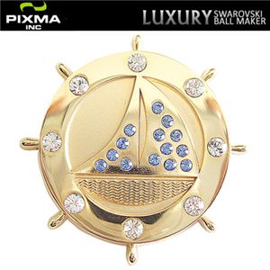 PIXMAGOLF(ピクシマゴルフ) スワロフスキーゴルフマーカー4点セット(Sailorkey Gold)